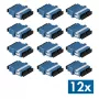 LogiLink SC Duplex šviesolaidžio adapteris su flanšu, 12 vnt., mėlynas