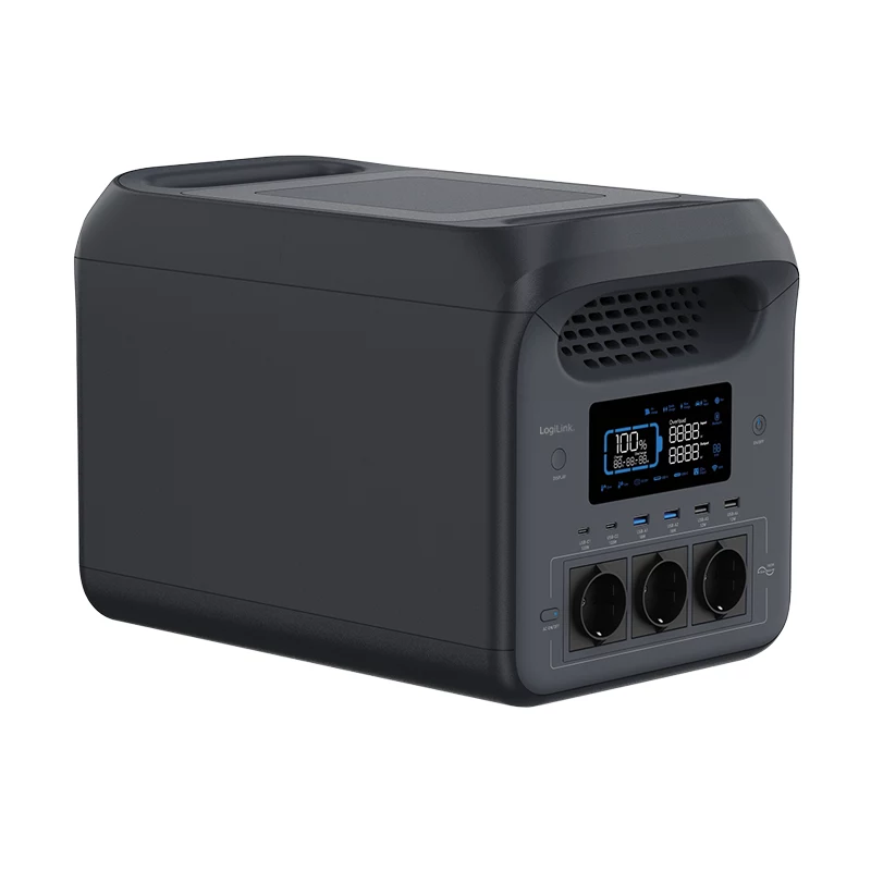 Nešiojama elektros stotelė LogiLink PPS1800, 1800 W, LiFePO4, suderinama su Tuya