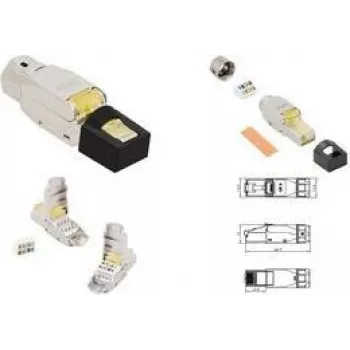LogiLink MP0085 Cat.8.1 RJ45 kištukas, ekranuotas, itin trumpas