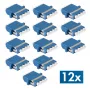 LogiLink LC Quad šviesolaidžio adapteris, 12 vnt., mėlynas, flanšinis montavimas, vienmodis