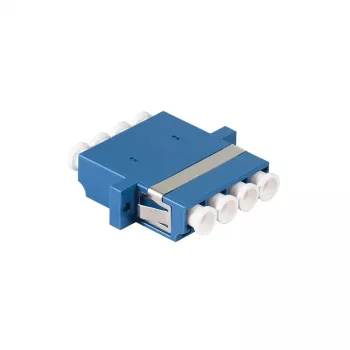 LogiLink LC Quad šviesolaidžio adapteris, 12 vnt., mėlynas, flanšinis montavimas, vienmodis