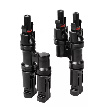 LogiLink Solar Y-Connector rinkinys, 2 vnt., MC4 suderinamas, vyriškas ir moteriškas, PVC, juodos spalvos