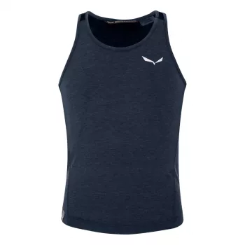 Salewa Agner Hybrid Tank vaikiški berankoviai apatiniai marškinėliai - Navy Blazer Melange 104-116 cm