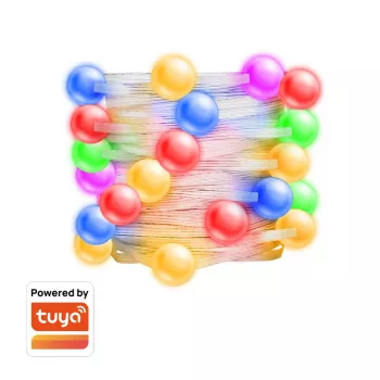 LogiLink WiFi Smart Globe Fairy String Light 3m, Tuya suderinama, RGB + šilta balta, IP44, 20 LED