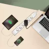 LogiLink ilgintuvas su 6 apsauginiais lizdais, USB-A ir USB-C PD 20W, mygtuku, 1,5m, baltas