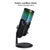 LogiLink USB kondensatorinis mikrofonas su RGB apšvietimu, kardioidinis/omnidirekcinis, 20 Hz – 20 kHz, juodas (HS0059)