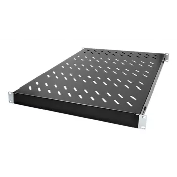 LogiLink 19 colių reguliuojamo gylio lentyna tinklinių spintų stelažams, 1U, 600 mm gylio, juoda (SF0600B)