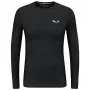 Salewa Cristallo Warm Amr L/S vyriški marškinėliai ilgomis rankovėmis iš Alpių merino vilnos - Black Out