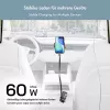 LogiLink USB automobilinis įkroviklis, 3 prievadai su įtraukiamu USB-C laidu, 60W, PD, QC, juodas