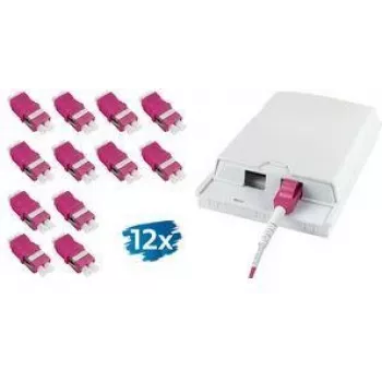 LogiLink LC Duplex OM4 besparibės optinės jungties rinkinys, violetinis, 2x LC Duplex, SC-Simplex išpjova