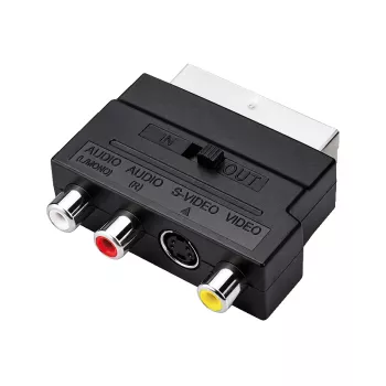 LogiLink SCART į RCA/S-Video adapteris su jungikliu, juodas