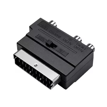 LogiLink SCART į RCA/S-Video adapteris su jungikliu, juodas