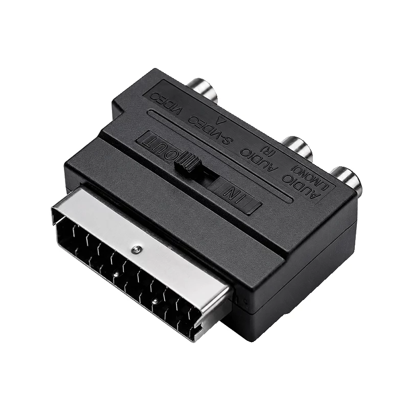 LogiLink SCART į RCA/S-Video adapteris su jungikliu, juodas