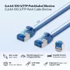 LogiLink Cat.6A plonas S/FTP LSZH pataisos kabelis, mėlynas, 5 m, SlimLine