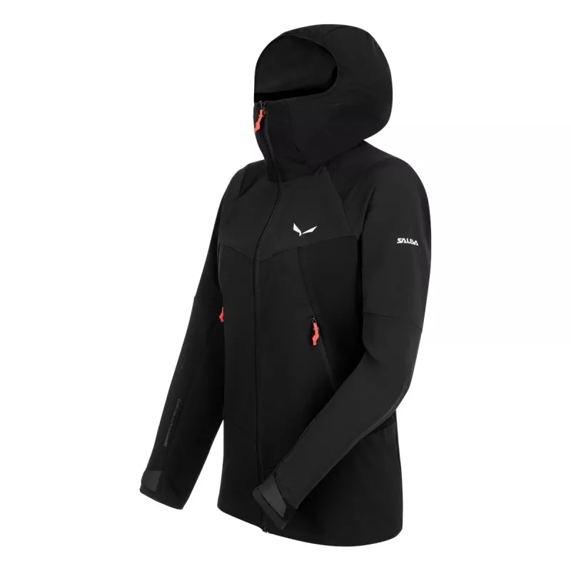 Salewa Sella DST moteriška Softshell striukė Black Out L