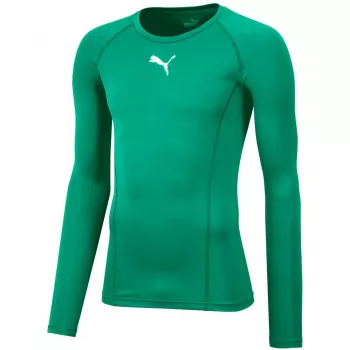 Puma Liga Baselayer Tee LS ilgarankovis kompresinis marškinėliai vyrams Pepper Green