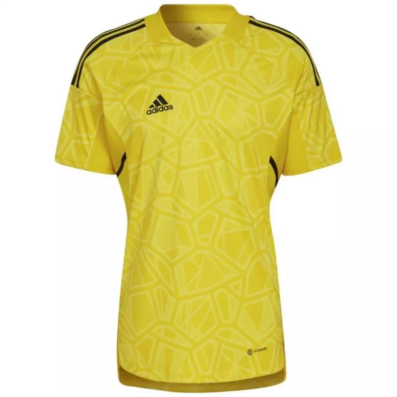 adidas vyriški Condivo 22 vartininko marškinėliai trumpomis rankovėmis saulės geltoni HF0138