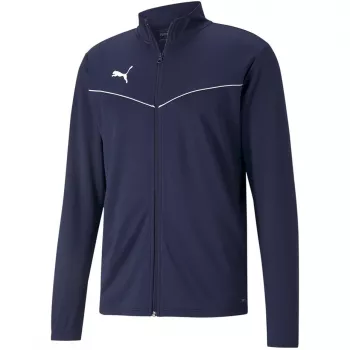 PUMA teamRISE treniruočių poliesterio striukė tamsiai mėlyna 657392 06 S vyriška užtraukiama futbolo striukė
