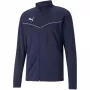 PUMA teamRISE treniruočių poliesterio striukė tamsiai mėlyna 657392 06 S vyriška užtraukiama futbolo striukė