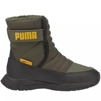 PUMA Nieve WTR AC PS vaikiški žieminiai batai juoda pilka balta