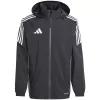 adidas Tiro 24 Rain vyrų futbolo striukė juoda balta IJ7390 M