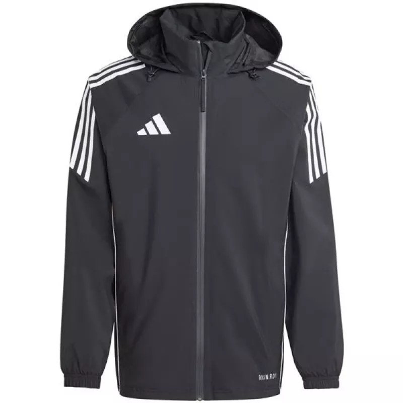 adidas Tiro 24 Rain vyrų futbolo striukė juoda balta IJ7390 M
