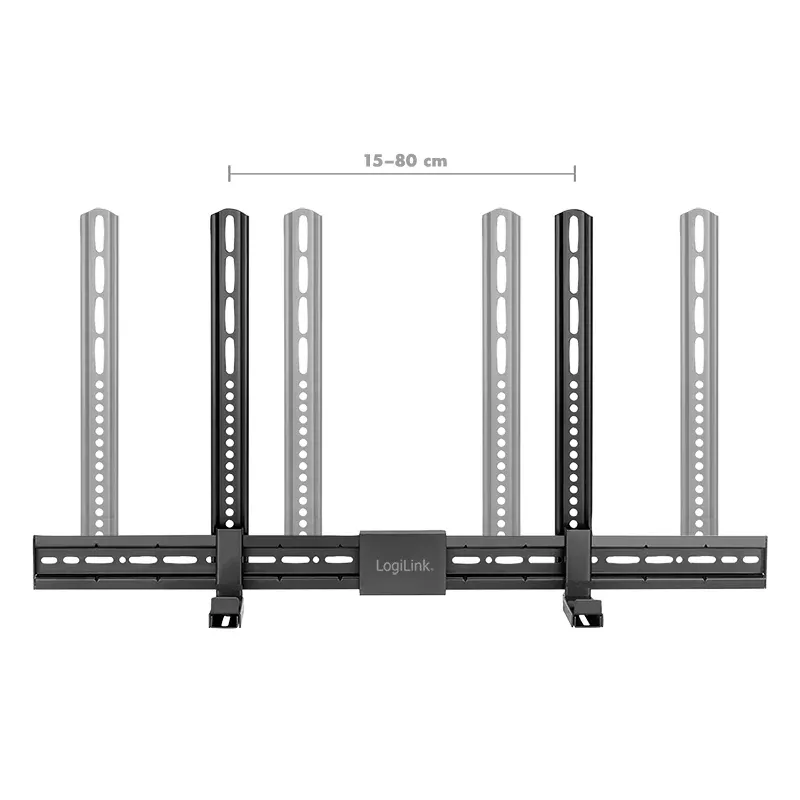 LogiLink BP0205 Universalus Soundbar laikiklis, VESA kronšteinas, reguliuojamas gylis 86-155mm, 15kg, juodas