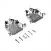 EFB Elektronik 29432.1V2 E-GP25G pilno metalo gaubtas su kabelio įtempimo apsauga, D-Sub 25 kontaktų, EMI/RFI ekranuotas, cinko lydinys, sidabrinis
