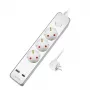 LogiLink LPS287U 3 lizdų ilgintuvas su USB-A ir USB-C PD 20W, mygtuku, 1,5m laidu, baltas