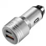 LogiLink USB automobilinis įkroviklis, 2 prievadai, 20W greitasis įkrovimas, sidabrinis
