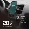 LogiLink USB automobilinis įkroviklis, 2 prievadai, 20W greitasis įkrovimas, sidabrinis