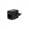 LOGILINK NP0098 RJ45 mova su tvirtinimo flanšu, 2x RJ45 lizdai, Cat.5e UTP, juoda
