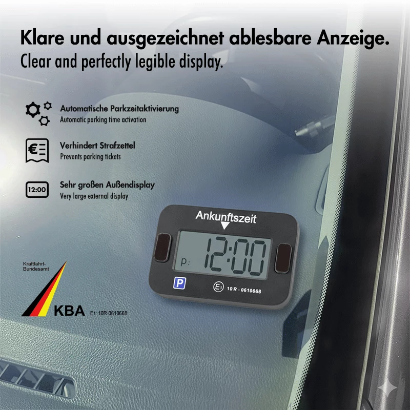 LogiLink elektroninė parkavimo skiltelė, KBA sertifikuota, juoda