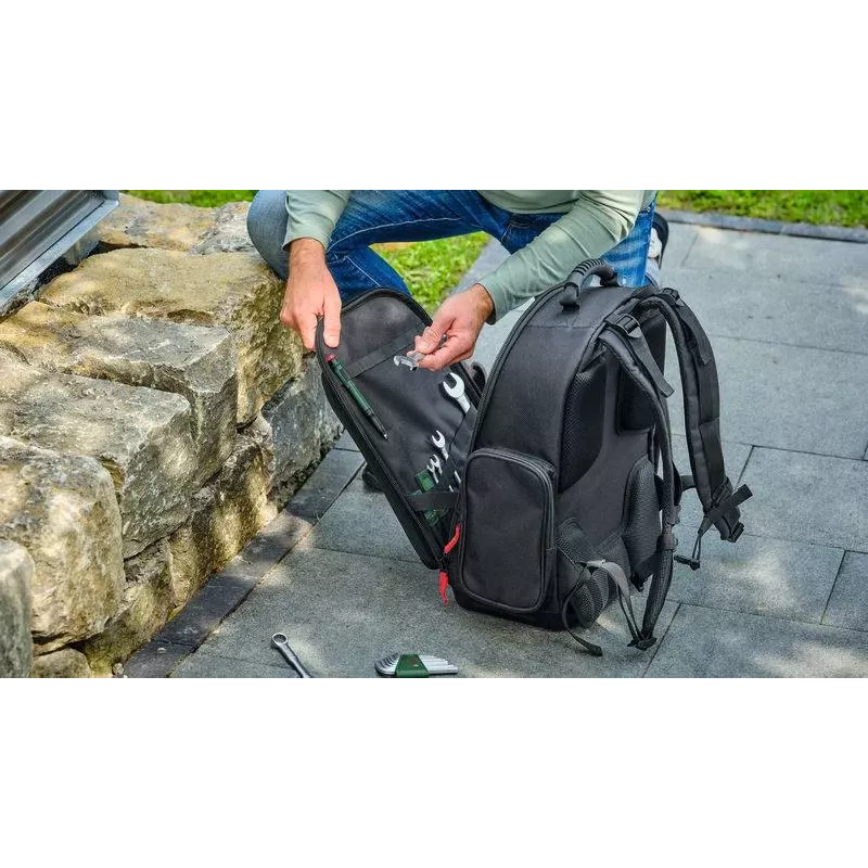 Bosch Power Tools 60 dalių įrankių kuprinė (juoda/žalia)