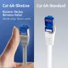 LogiLink Cat.6A Slim S/FTP LSZH Patch laidas, pilkas, 7,5 m, SlimLine