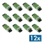 LogiLink FA01SC8 SC Simplex APC šviesolaidžio adapteris, be flanšo, žalias, 12 vnt.