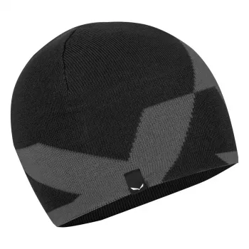 Salewa Pure Reversible Merino Wool Beanie - Black Out - unisex vieno dydžio