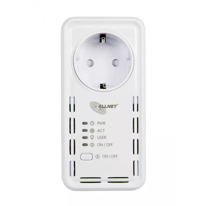 ALLNET ALL3075v4 išmanusis kištukas su Wi-Fi ir Ethernet, energijos stebėjimu, F tipo Schuko, 16A, 3680W