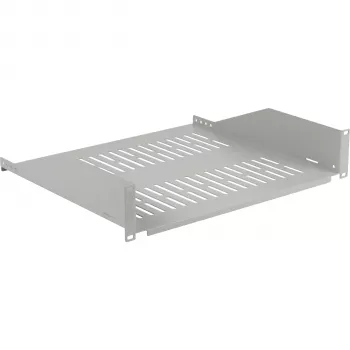 EFB ELEKTRONIK 19 inch 2U fiksuota lentyna, 400 mm gylio, 22 kg apkrova, šviesiai pilka RAL 7035
