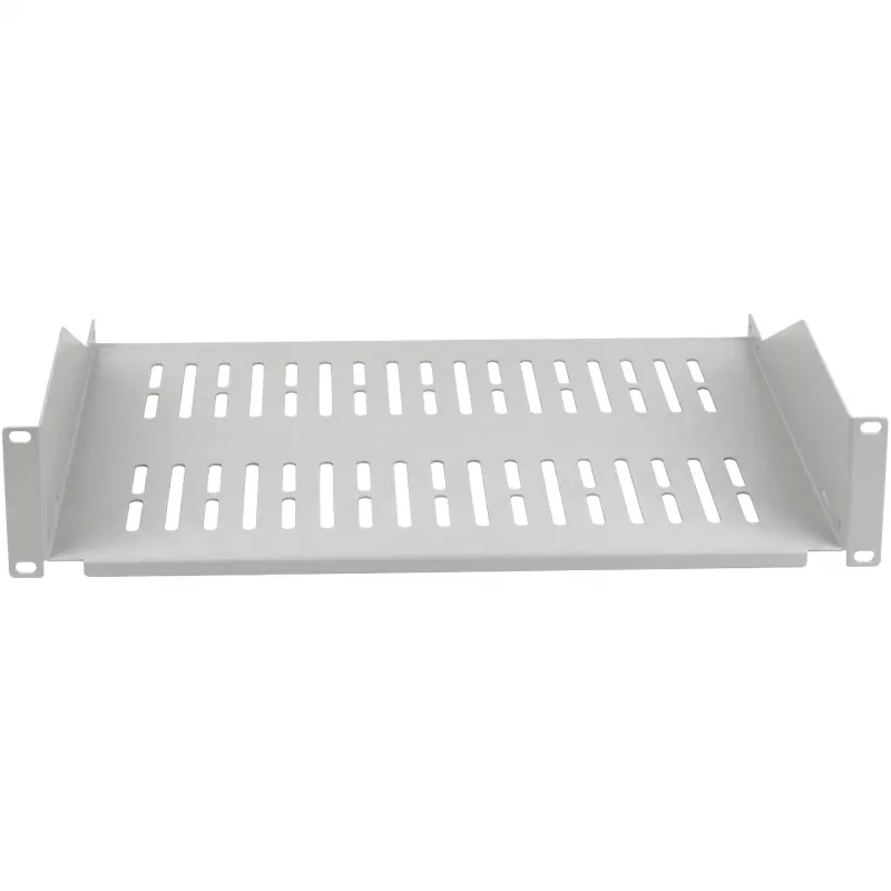 EFB ELEKTRONIK 19 inch 2U fiksuota lentyna, 400 mm gylio, 22 kg apkrova, šviesiai pilka RAL 7035