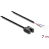 Delock šakės tipo šviesos barjeras 5 mm U formos su 4 atvirais kabelio galais NPN L/D perjungiamas 2 m