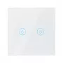 LogiLink WiFi Smart EU šviesos jungiklis, 2-jų mygtukų, Tuya suderinamas, baltas