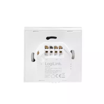 LogiLink WiFi Smart EU šviesos jungiklis, 2-jų mygtukų, Tuya suderinamas, baltas