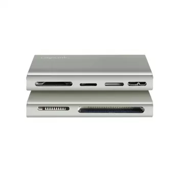 LogiLink USB 3.2 Gen1 5-in-1 kortelių skaitytuvas, metalinis korpusas, sidabrinis