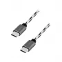 LogiLink USB 2.0 Type-C 3 vnt. laidų rinkinys, C/M į C/M, aliuminis, nailonas, baltas/juodas