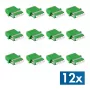 LogiLink LC Quad šviesolaidžio adapterių rinkinys, 12 vnt., žali, su flanšu, SC Duplex Breakout