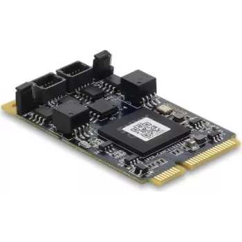 DELOCK 63002 CAN 2.0 / CAN FD Mini PCIe sąsajos kortelė, 2 x D-Sub 9 pin, iki 8 Mbps, galvaninė izoliacija ir apsauga nuo viršįtampių