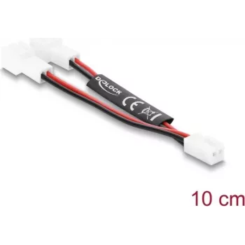 Delock Y-Splitter ventiliatoriaus laidas 1x 2 kontaktų „Female“ į 2x 2 kontaktų „Male“, 10 cm