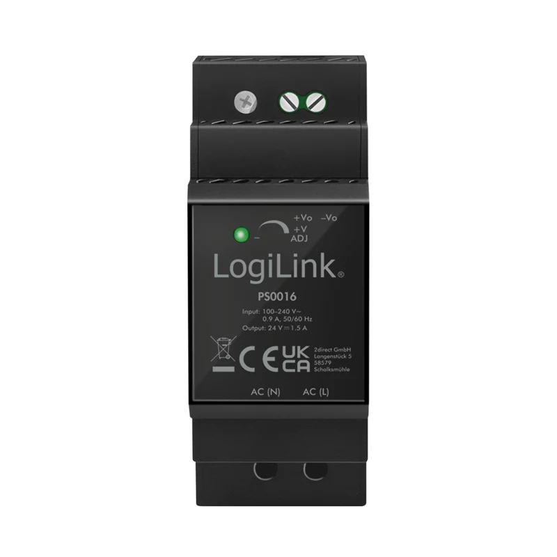 LogiLink PS0016 DIN bėgio maitinimo šaltinis, 36 W 24 V