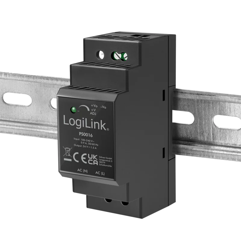 LogiLink PS0016 DIN bėgio maitinimo šaltinis, 36 W 24 V